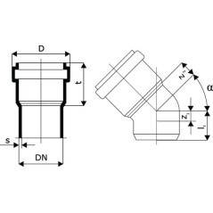 Bend PVC 110 mm x 30 stopni - 16151110030