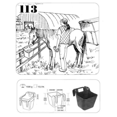 Trough for hanging 13,5 l - 1620100218