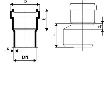 Reduction PVC 160/125mm - 16155160125