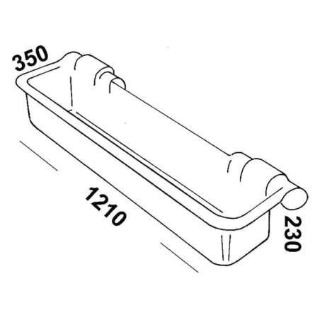 Hook-over trough 121cm 50l model 1200 - 1620100208
