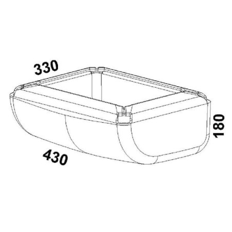 Futtertrog mit Verschüttschutz, 17 l, Modell 140, schwarz - 162014007