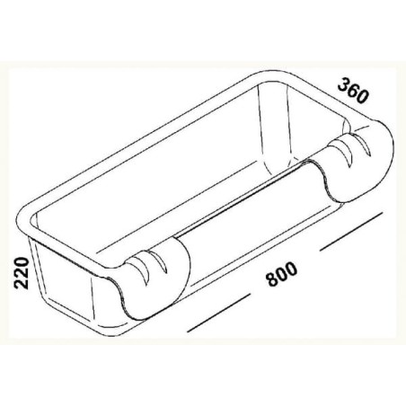Hook-over trough 80cm 32l model 800 - 1620100205