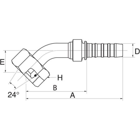 Insert 45 stopni DN25-M36x2 - 16GS25FDHORX45