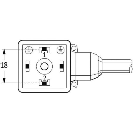 Wtyczka 18 mm, kab.10m, PUR/PCW - 18021MSUDA6261000