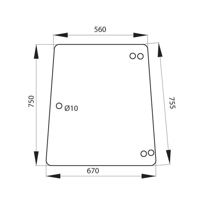 Side glass - 178810111150N Side glass - 178810111150N