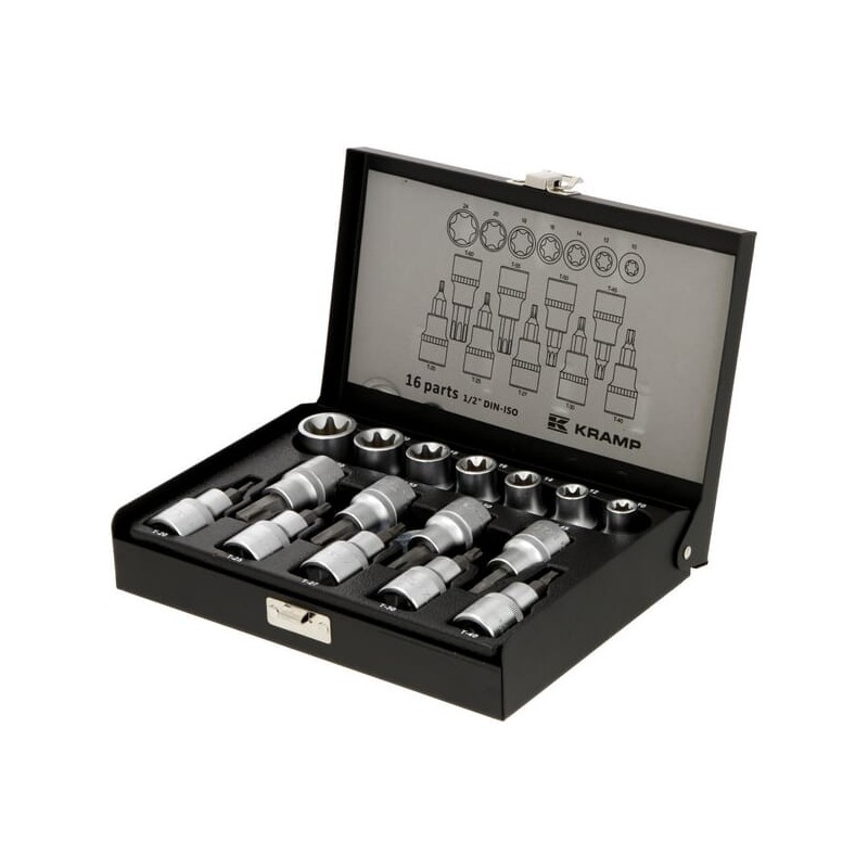 Socket set 1/2 inch Torx 16-pieces - 1804924016KR Socket set 1/2 inch Torx 16-pieces - 1804924016KR