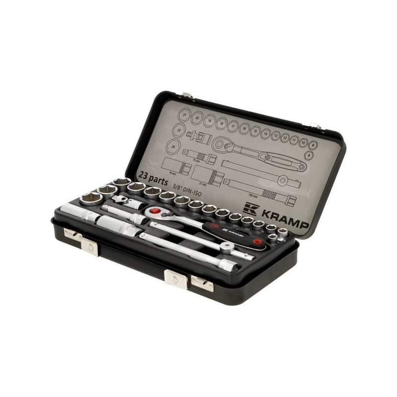 Socket set 3/8 inch 23-pieces - 180423800KR Socket set 3/8 inch 23-pieces - 180423800KR