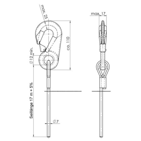 Seil für 901 17M - 1732837