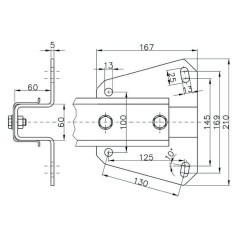 Ball coupling 1500kg V type - 1733856
