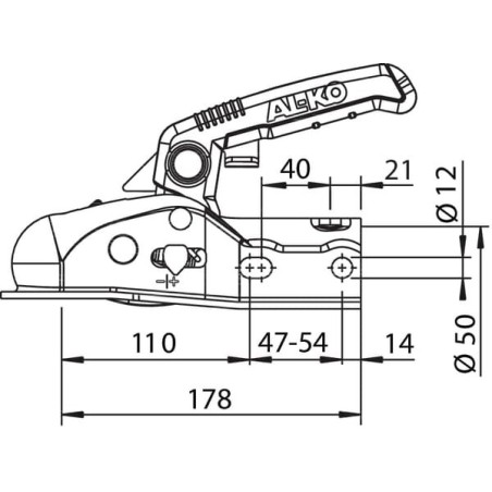 Tow ball coupler typ AK161 - 1730219