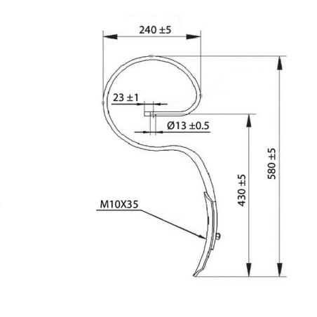 S Tine 45x10 - 1731001000N