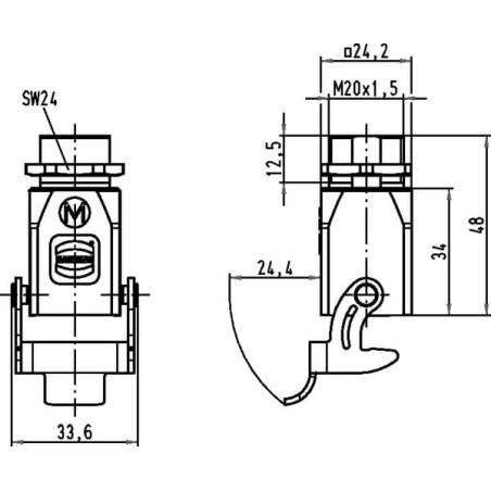 Obudowa cokołu 3A 1xM20 - 19200031150