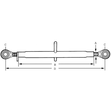 Oberlenker 440 mm Kat.1 - 1870075M91KR