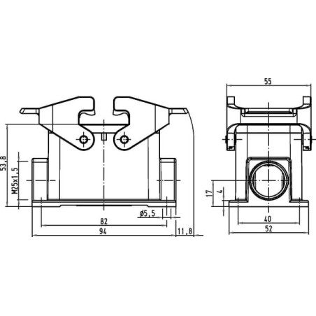 House 10B, LC surface 1xM25 2 levers - 19300101231