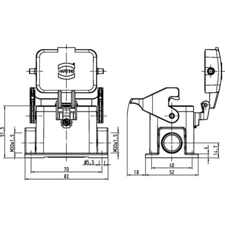 Sockelgehäuse 6B 2xM20 - 19300061295