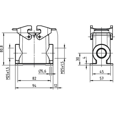 House 10B, HC surface 2xM25 2 levers - 19300100271