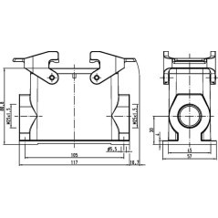 House 16B, HC surface 2xM25 2 levers - 19300160271