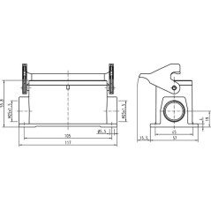 Obudowa cokołu 16B 2xM25 - 19300161291