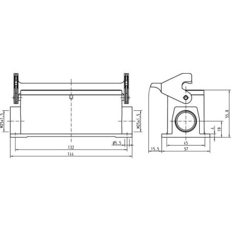 Obudowa Han 24B-asg2-LB-M25 - 19300241291