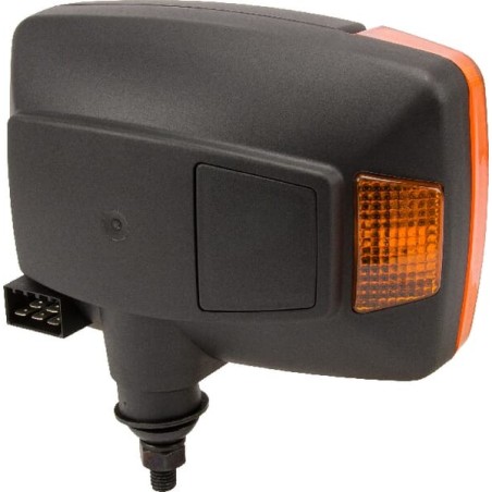 Headlight Halogen, RH rectangular, 24V, transparent/amber, bolt on, Hella - 1SA996120041