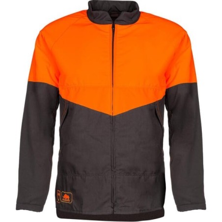 Forstjacke, orange-grau, Größe L, SIP - 1RJ1L