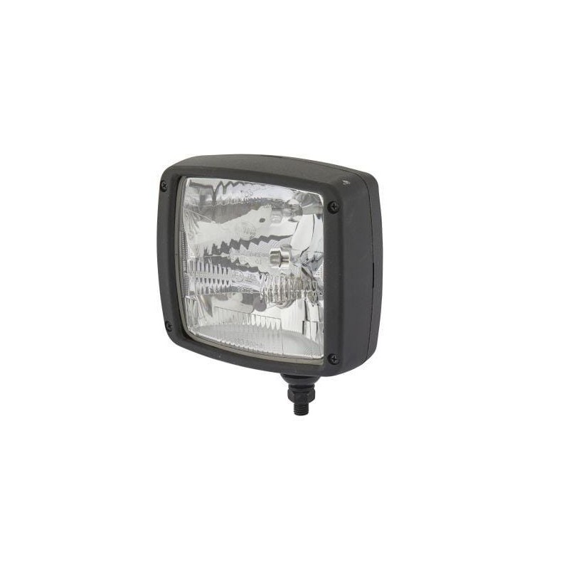 Headlight Halogen, rectangular, 12V, transparent/yellow, bolt on, Hella - 1SA996120801