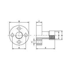 1DPF06 Oleo Tecnica, Flansche für Pumpen und Motoren 
