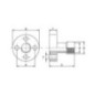 Pump flange straight 3/8 - 1DPF06