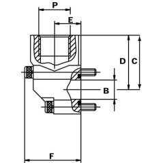 Flange angled 3/8 - 1GQ06