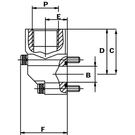 Flange angled 3/8 - 1GQ06