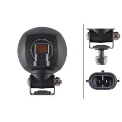 Lampa robocza halogenowa 65W okrągła, niebieska, przykręcana 83x87x111 mm Hella - 1G0996176671