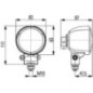 Lampa robocza halogenowa 65W okrągła, niebieska, przykręcana 83x87x111 mm Hella - 1G0996176671