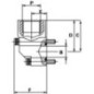 Flange angled 1/2 - 1GQ08 Flange angled 1/2 - 1GQ08