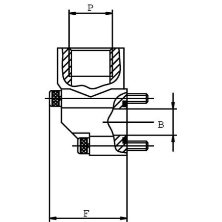 Winkelflansch Stahl 1/2 - 1GB08ST