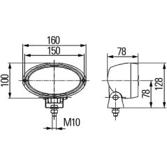 1GA996361501 Hella, Lampy robocze owalne 