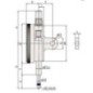 Dial Gauge, Flat Back, ISO Type - 2046AB