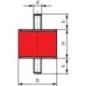 Amortyzator gumowy V2A, TYP A - 2015A55RVS Amortyzator gumowy V2A, TYP A - 2015A55RVS