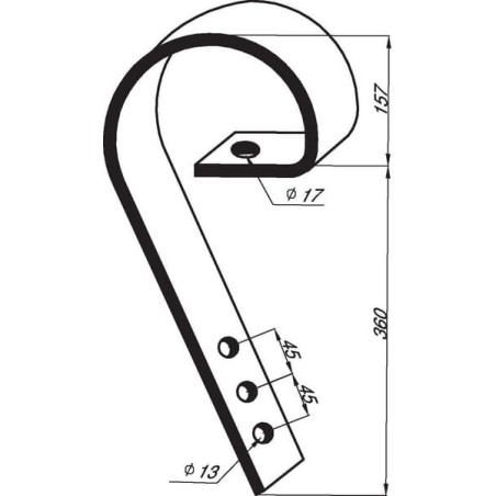 Schleppzinken Crossboard RX, RS - 202181KR