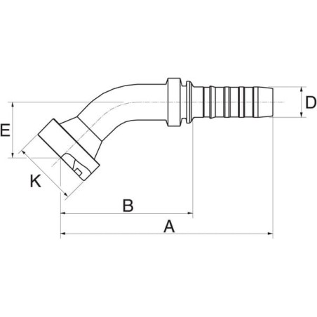 Insert 45 stopni DN32-54 suitable for CAT - 20GS20FLC45037