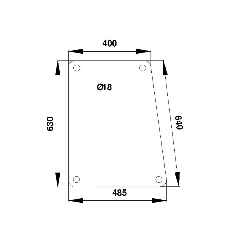 Side glass - 205810040350N Side glass - 205810040350N