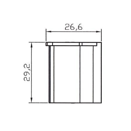 Socket housing 4-pole - 20510004