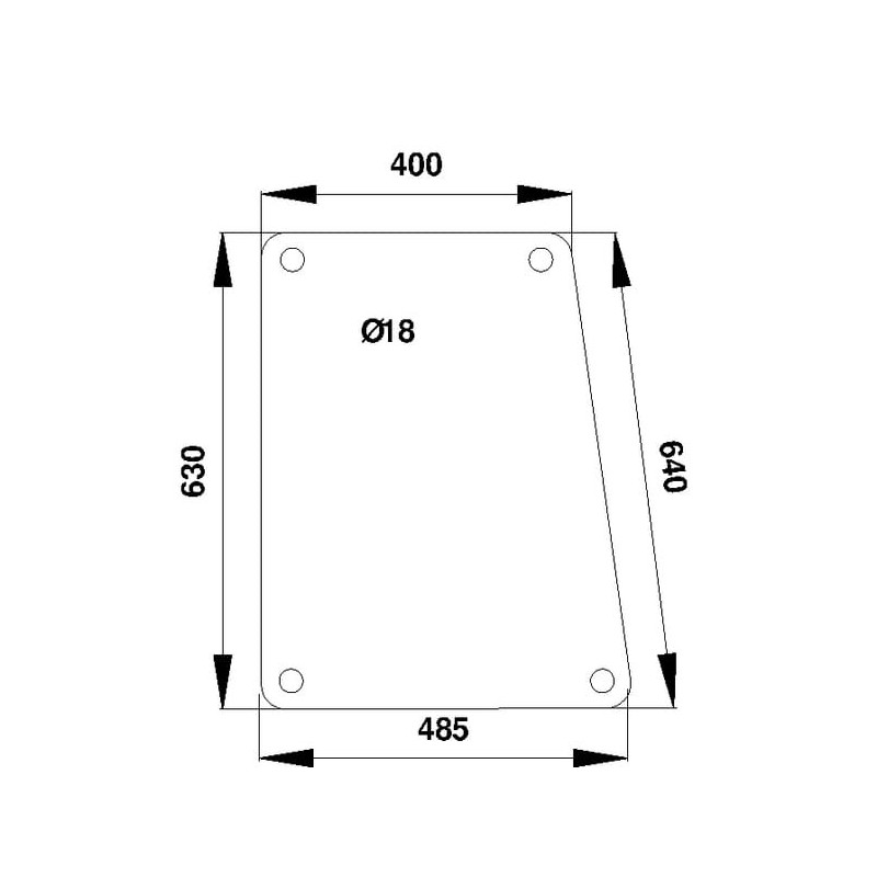 Side glass - 205810040300N Side glass - 205810040300N