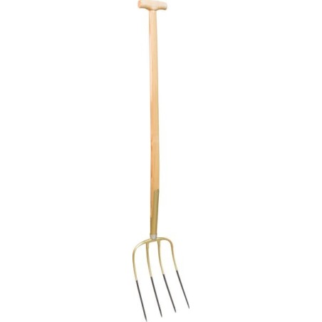 Dung fork 4 prong sprung bush handle 100cm - 2060KR