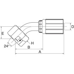 20G35FDLORX45 Gates, DIN (24°) 