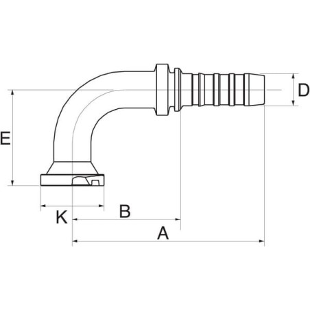 Insert DN32-60.3 flange 90 stopni - 20GS24FL90118