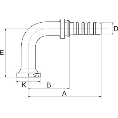 Insert DN32-47.6 flange 90 stopni - 20GS16FLH90100