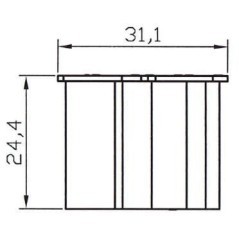 Socket housing 6-pole - 20510005