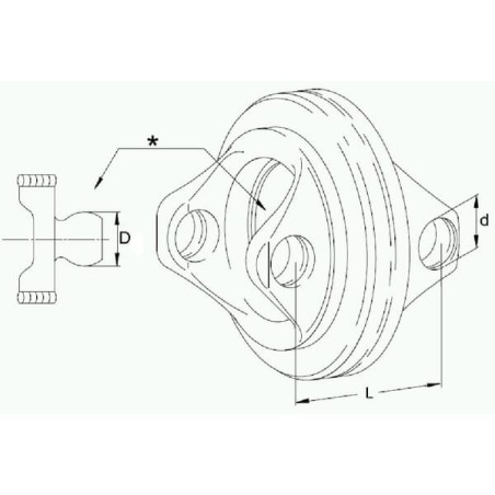 Doppelgabel L96 D155 W2380 - 219105