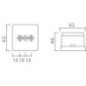 Marker light square, 12V, red, bolt on, Aspöck - 215300007 Marker light square, 12V, red, bolt on, Aspöck - 215300007