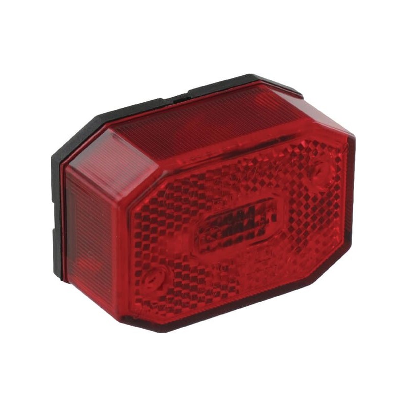 Marker light rectangular, 12/24V, red, bolt on, Aspöck - 216510007